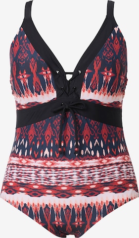 Ulla Popken T-shirt Swimsuit in Mixed colours: front