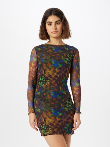 NEON & NYLON Dress 'TATTOO' in Black: front