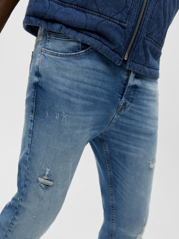 Pull&Bear Slimfit Jeans in Blau