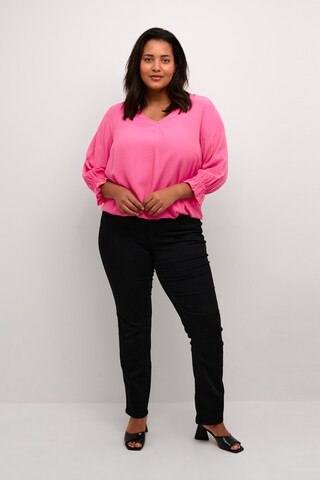 KAFFE CURVE Bluse 'Tina' in Pink