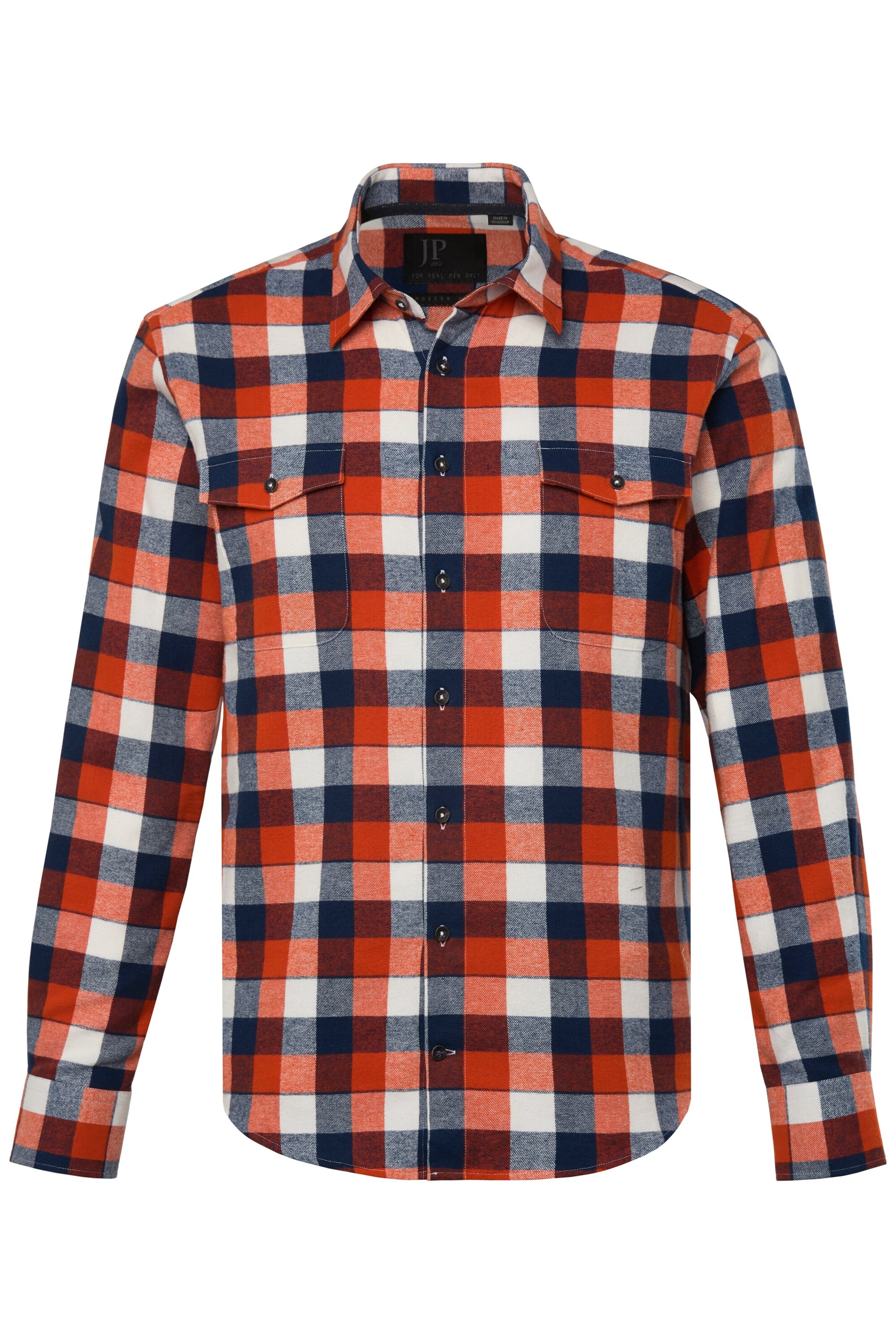 JP1880 Regular fit Overhemd in Rood: voorkant