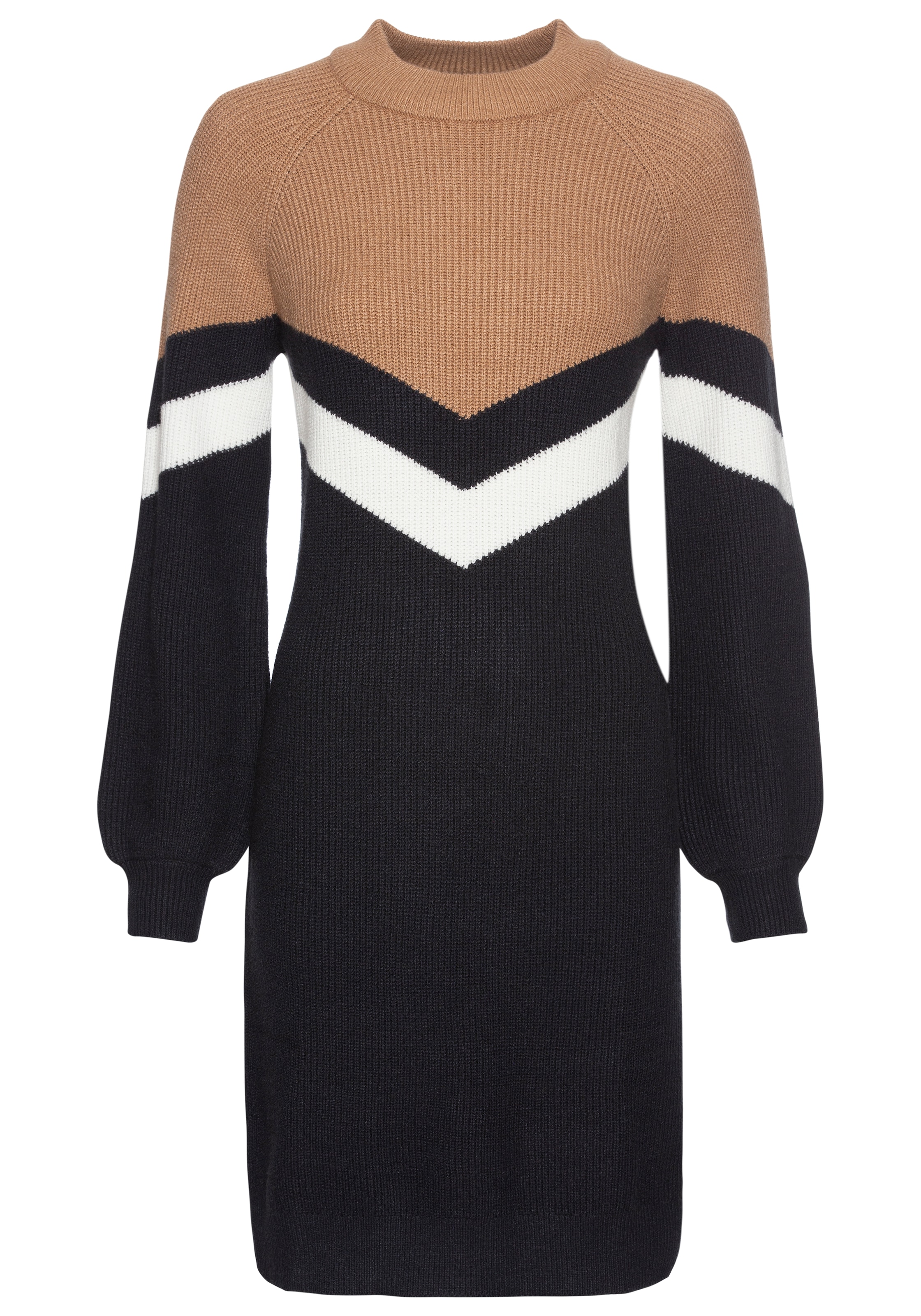 LAURA SCOTT Strickkleid in Schwarz: Vorderseite