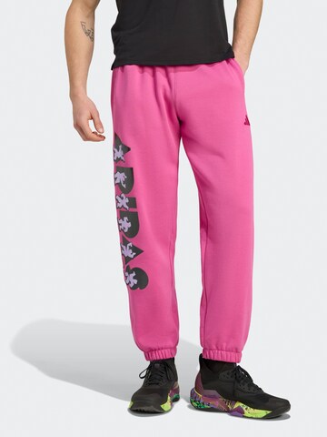 ADIDAS PERFORMANCE Tapered Παντελόνι φόρμας σε ροζ: μπροστά