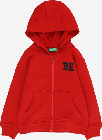 UNITED COLORS OF BENETTON Sweat jacket in Red: front