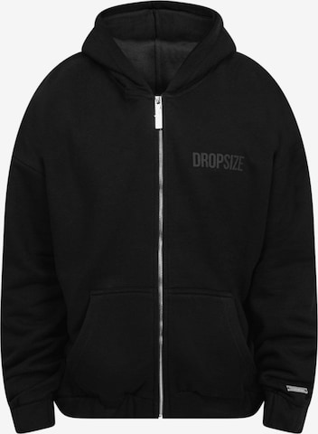 Veste de survêtement Dropsize en noir : devant