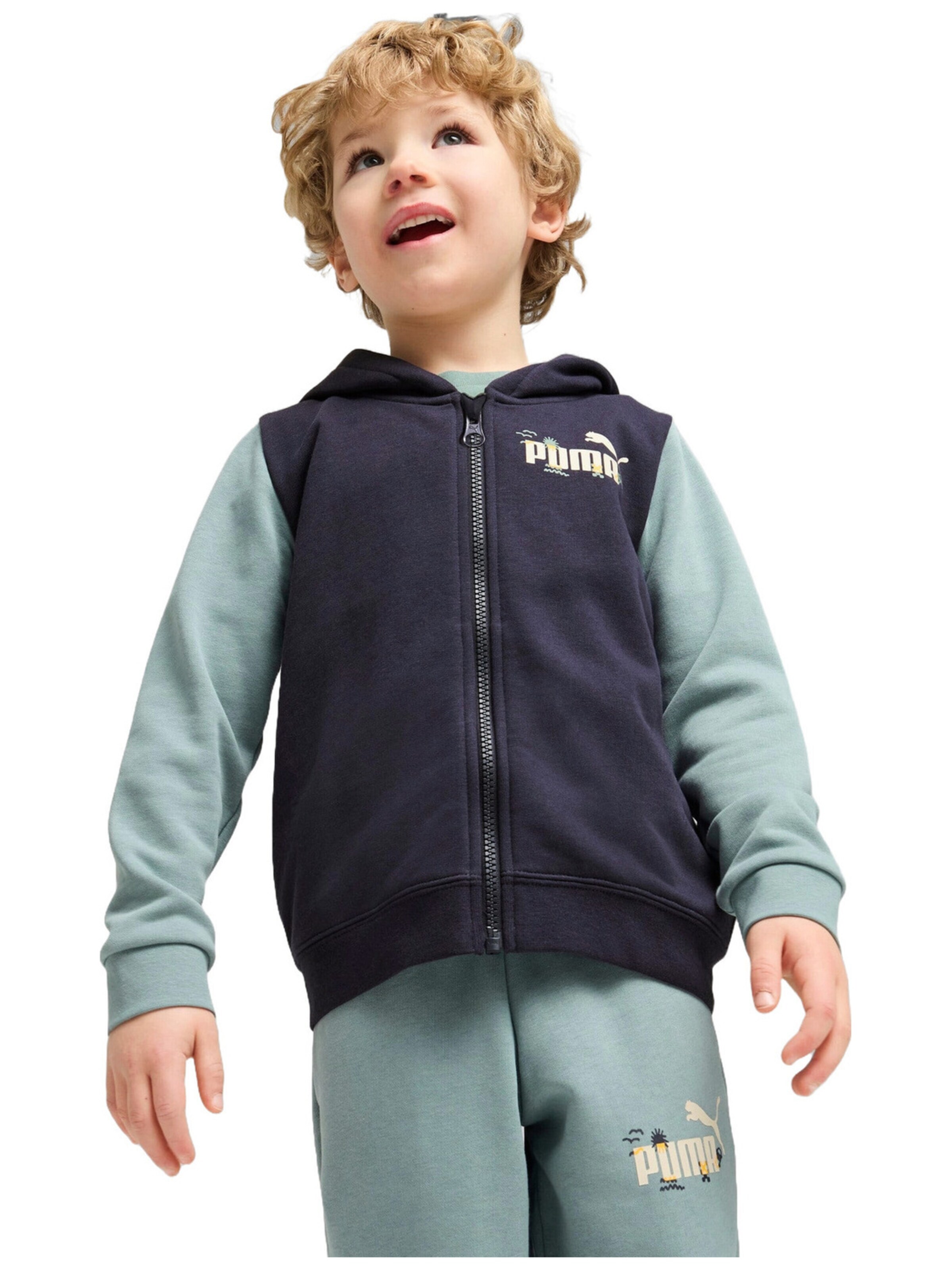 PUMA Sweatvest 'Puma Sandy Adventures Hoodie Full-zip Tr Ps' in Blauw: voorkant