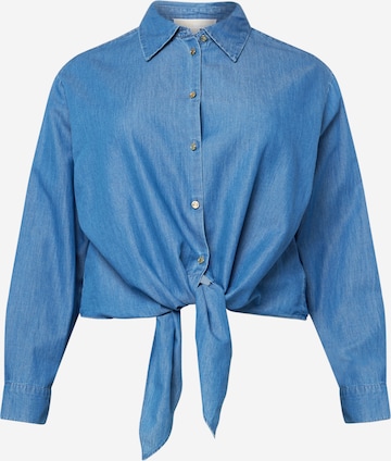 Camicia da donna 'CHAMBRAY' di Michael Kors Plus in blu: frontale
