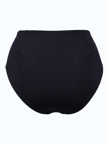 MAREZZA Bikini bottom 'Ligeia Darted High-Rise Shaping Bikini Bottom in Metallic Black' in Black