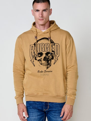 KOROSHI Sweatshirt in Beige: voorkant