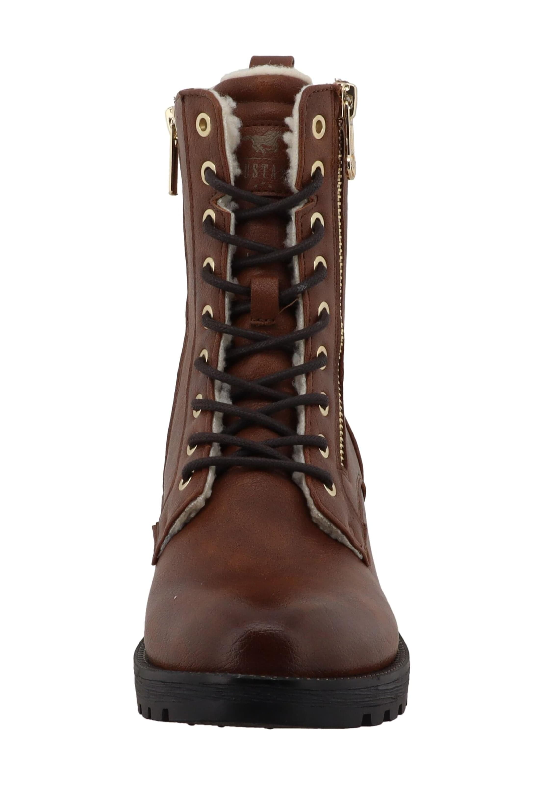 MUSTANG Stövlett med snörning 'Haukea' i brun