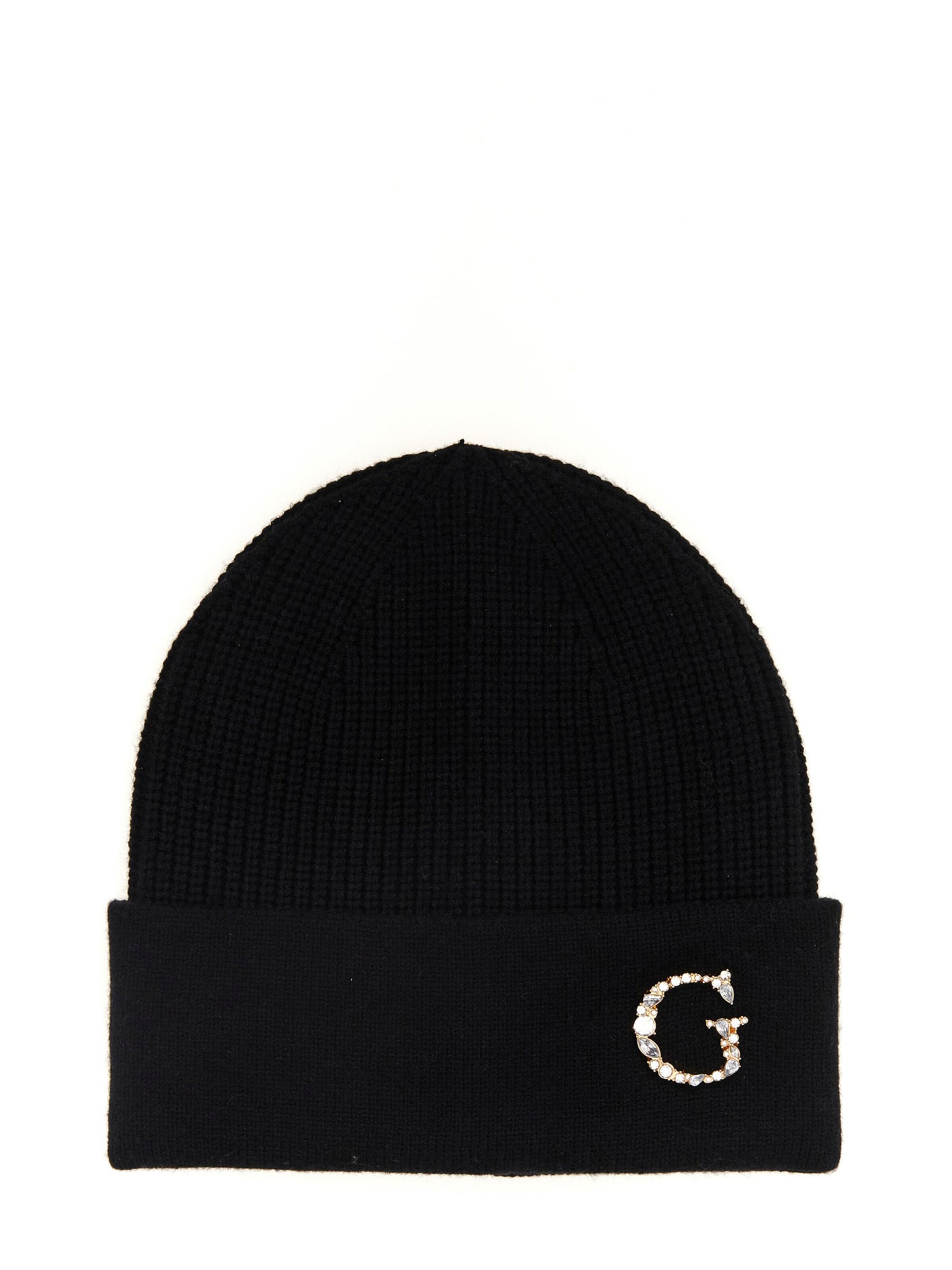 GUESS Bonnet en noir, Vue avec produit