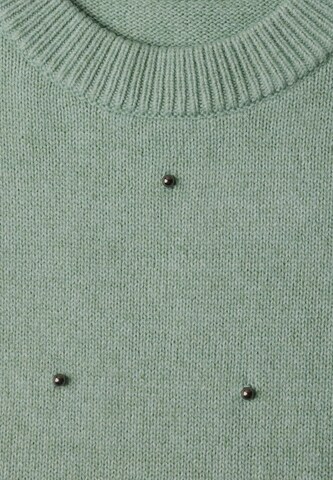 Street One Studio Pullover mit Rundhals und Perlendetails in Grün