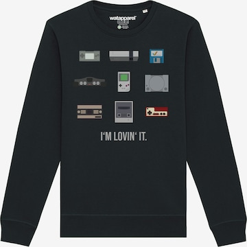 Sweat-shirt ' Videogames ' Watapparel en noir : devant