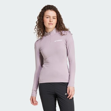 ADIDAS TERREX Performance shirt 'Xperior' in Purple: front