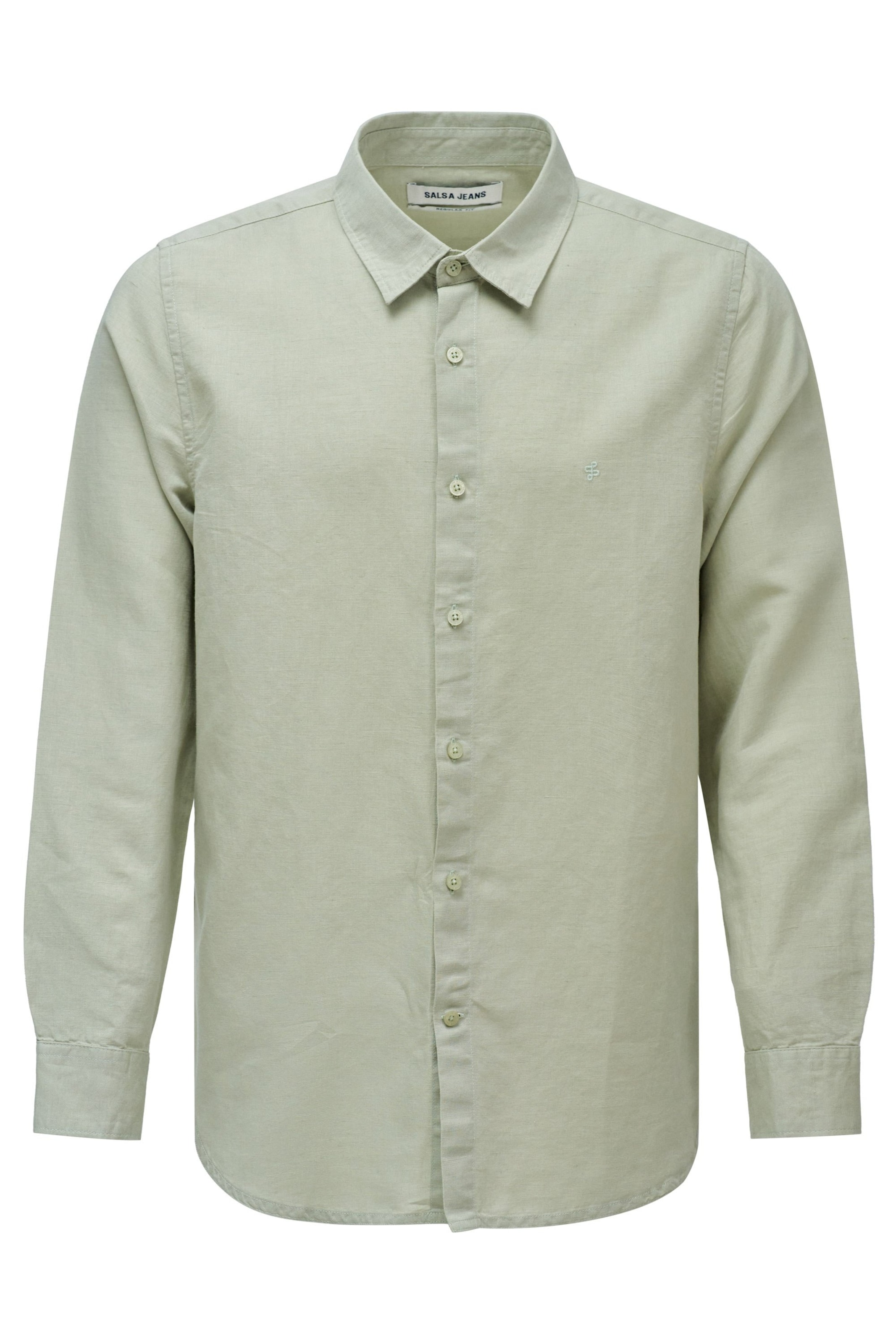 Salsa Jeans Overhemd in Groen: voorkant