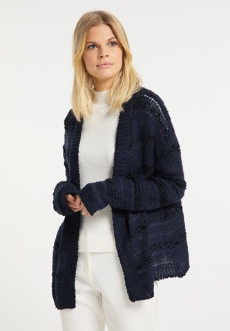 usha WHITE LABEL Knit Cardigan in Blue: front