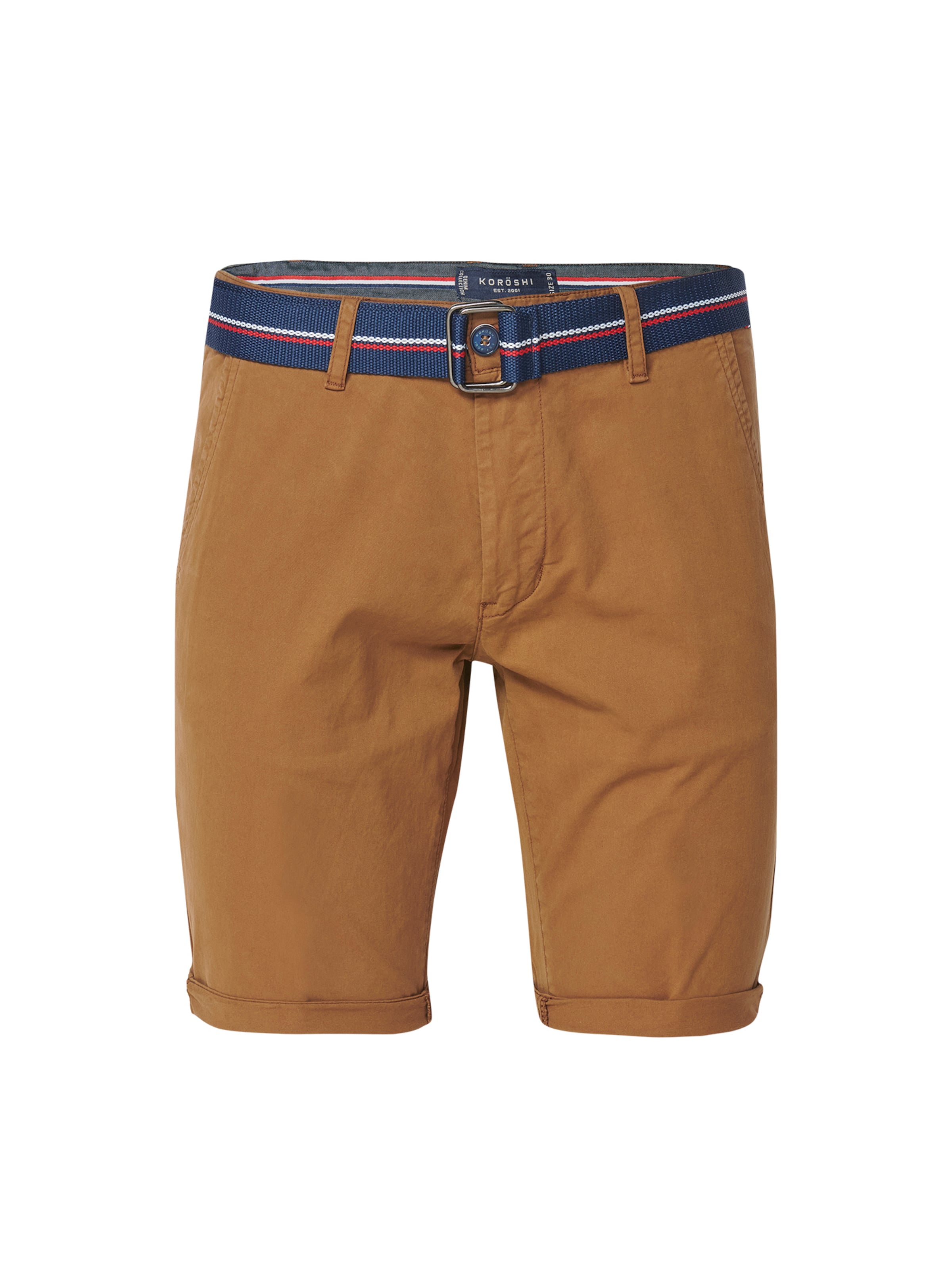 KOROSHI regular Lærredsbukser i brun: forside