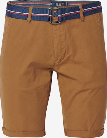 KOROSHI Regular Chinohousut värissä ruskea: etupuoli