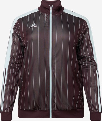 ADIDAS SPORTSWEAR Athletic Jacket 'Tiro ' in Brown: front