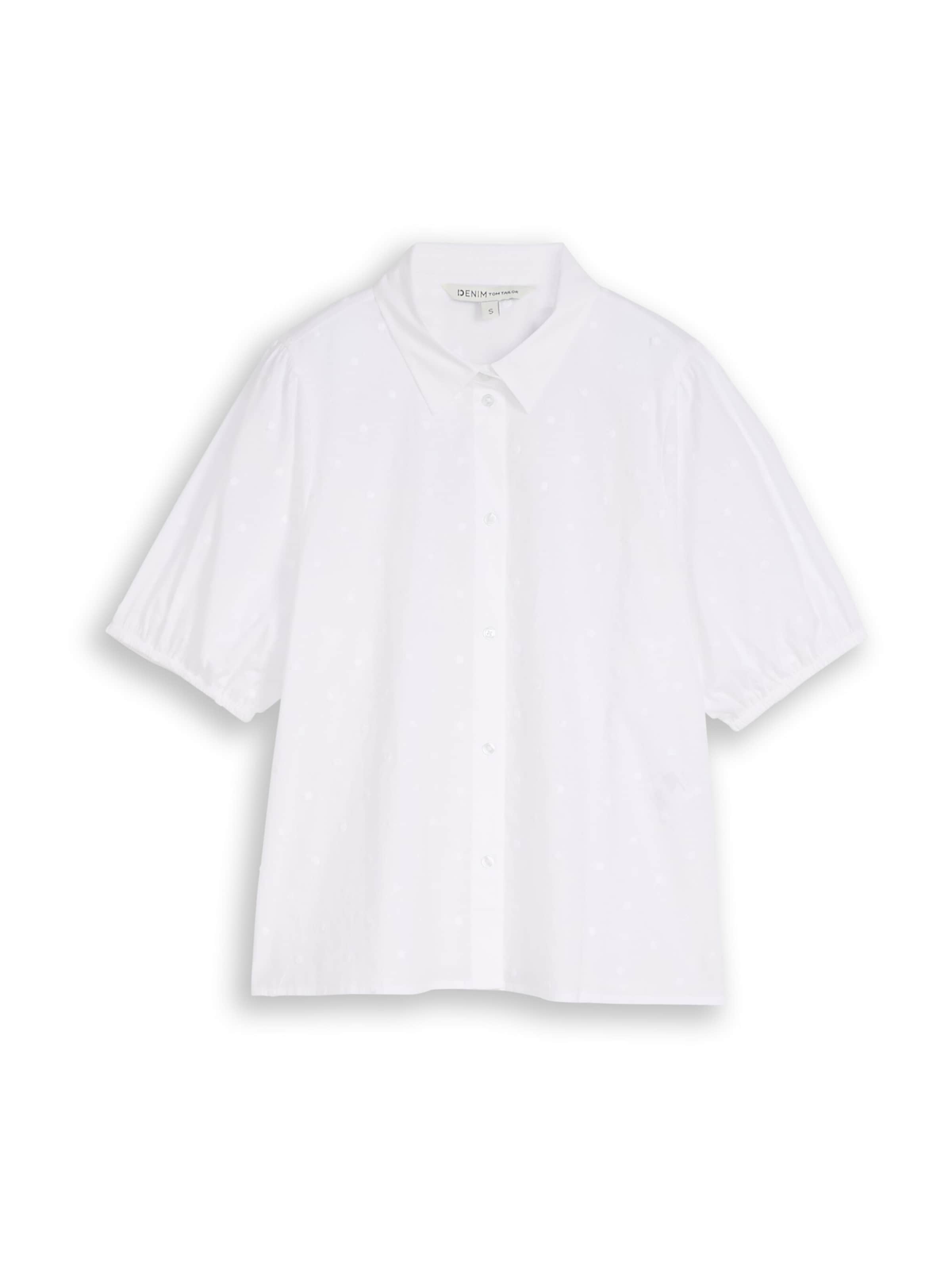 TOM TAILOR DENIM Bluzka w kolorze biały: przód