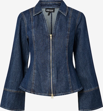 PIECES - Blusa 'FLORA' en azul: frente