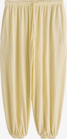 Effilé Pantalon Next en jaune : devant