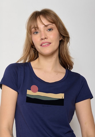 GREENBOMB Shirt 'Nature Pathway' in Blauw