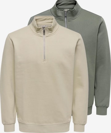 Only & Sons Sweatshirt 'Connor' in Grijs: voorkant