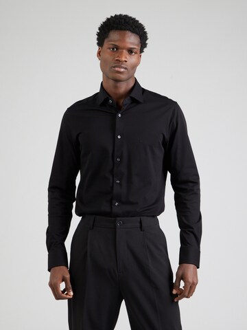Michael Kors - Ajuste estrecho Camisa en negro: frente