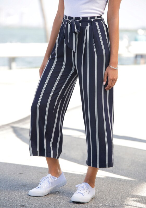 LASCANA Wide leg Pants in Navy