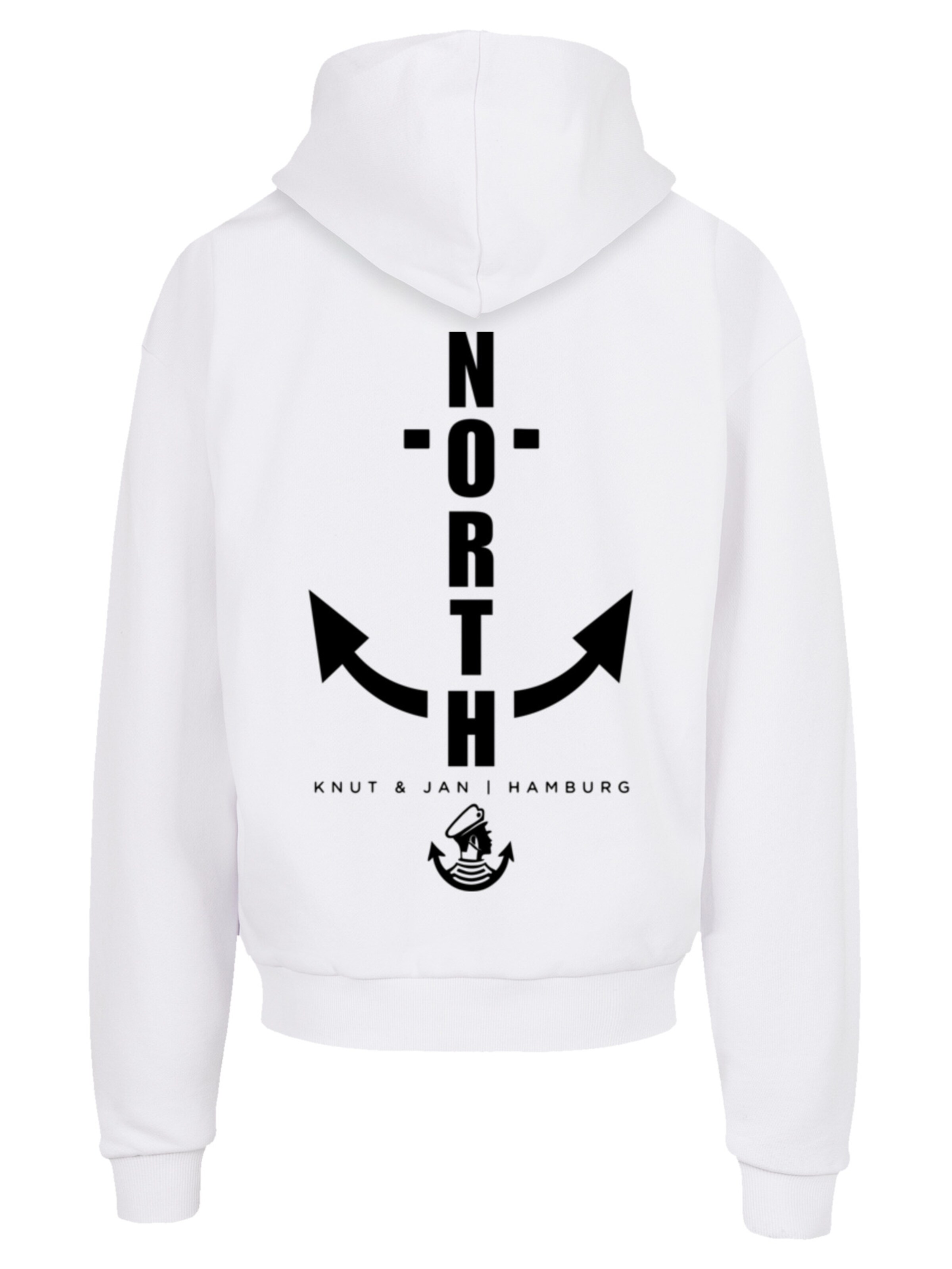 F4NT4STIC Sweatshirt 'North Anchor Knut & Jan Hamburg' in Wit