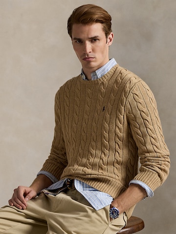 Polo Ralph Lauren Средняя посадка Свитер 'Driver' в Бежевый: спереди