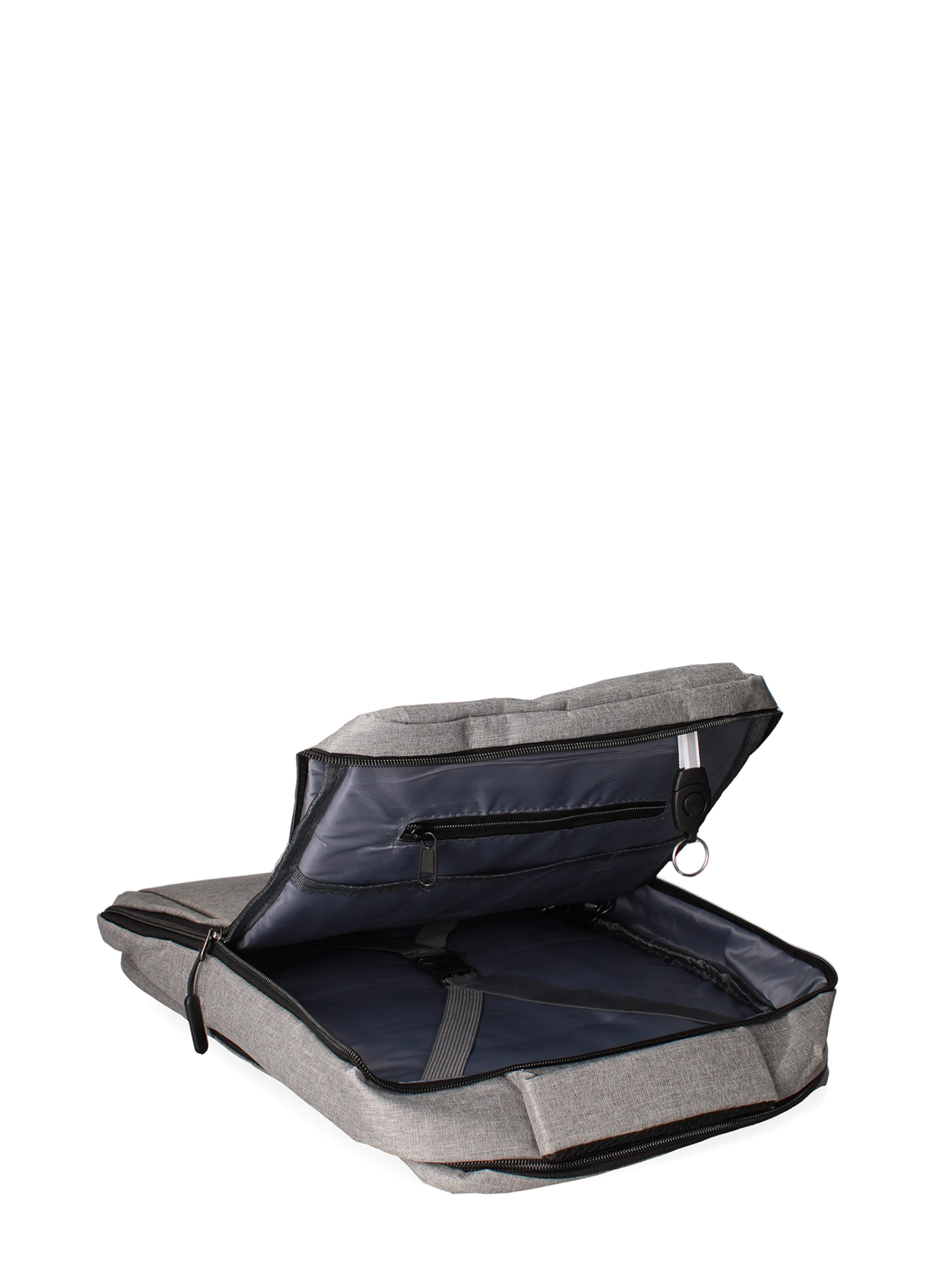 Zaino 'Zaino Unisex Nylon 100% con Zip e Tasche Multifunzionali - 30x43x13 cm' di B. Cavalli in grigio