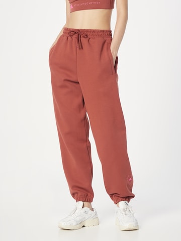 ADIDAS BY STELLA MCCARTNEY - Tapered Calças de desporto em castanho: frente