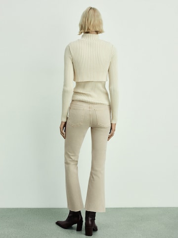 MANGO Flared Jeans 'SIENNA' in Beige