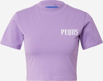 T-shirt Pequs en violet : devant