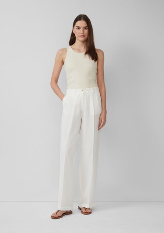 s.Oliver Wide Leg Bügelfaltenhose in Beige