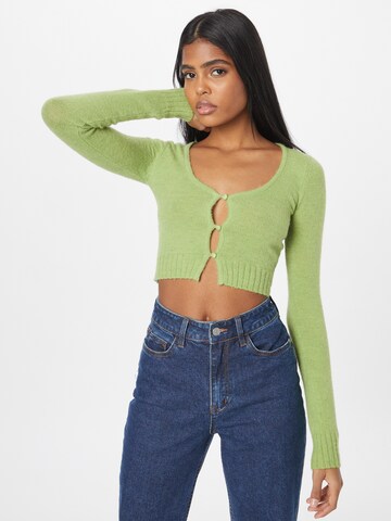 BDG Urban Outfitters Knit Cardigan in Green: front