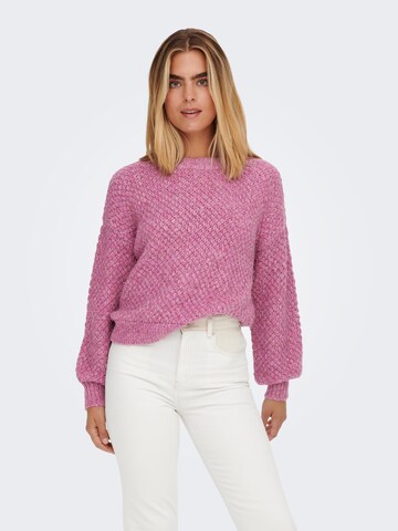 Pull-over 'Mella' ONLY en rose : devant