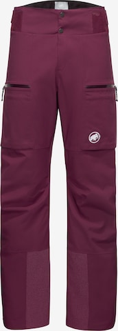 MAMMUT Loose fit Outdoor Pants in Red: front