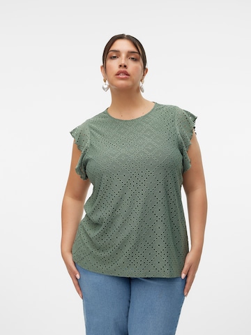 Vero Moda Curve - Camiseta 'VMCTASSA' en verde: frente