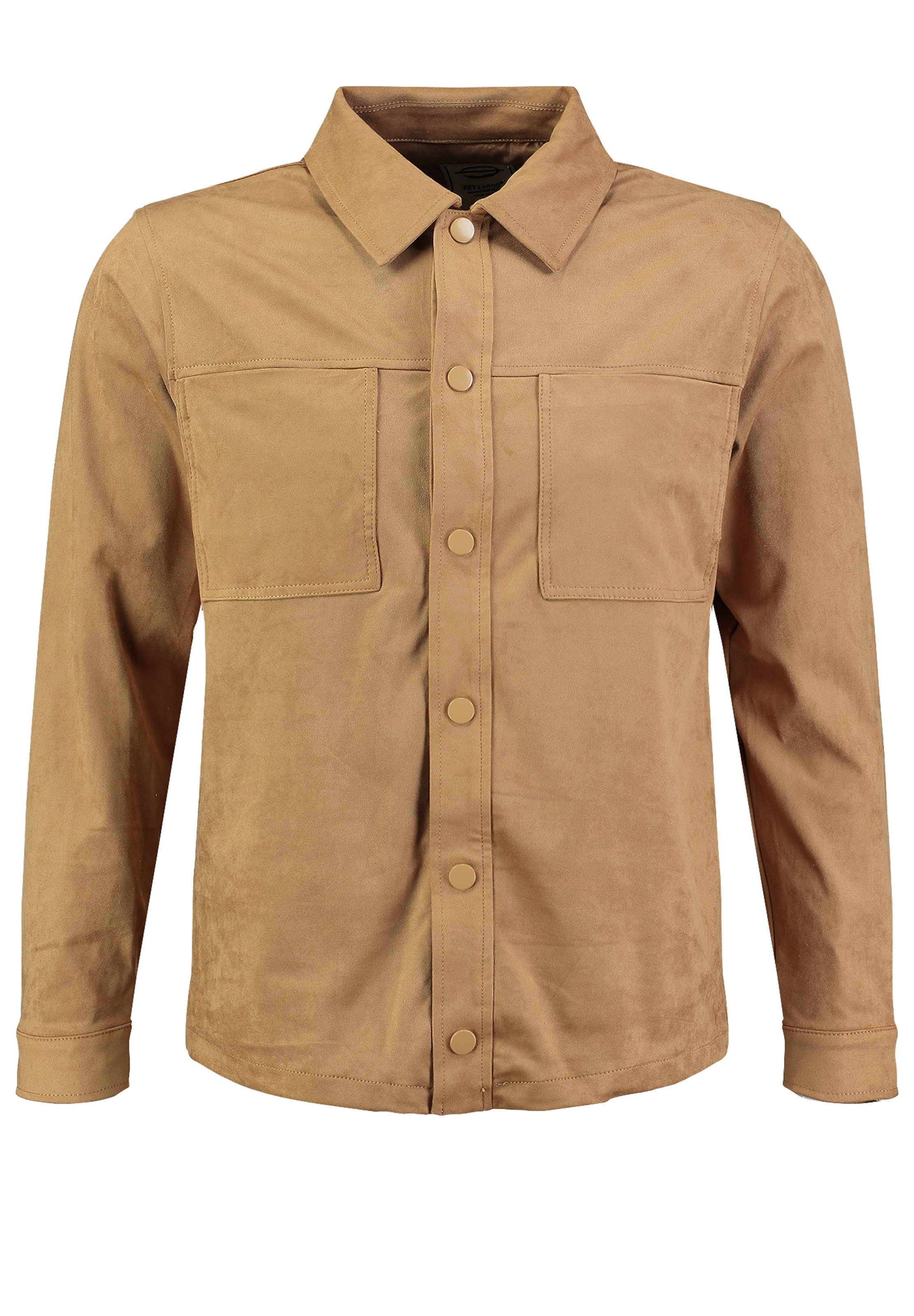 Coupe regular Chemise ' BORDER ' Key Largo en beige : devant