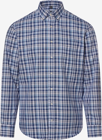 Andrew James Regular fit Button Up Shirt in Blue: front