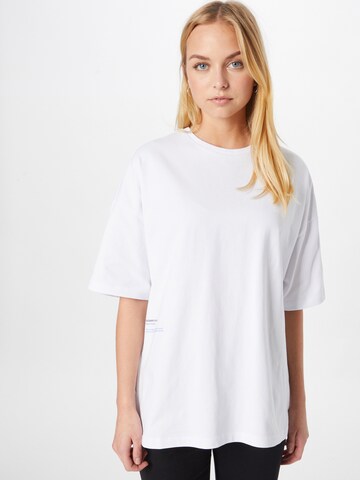 Goldgarn T- Shirt 'HAPPY MASK' in Weiß