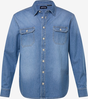 Chemise John F. Gee en bleu : devant