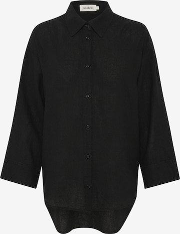 SOAKED IN LUXURY Blouse 'Vinda' in Black: front