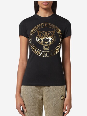 Plein Sport Shirt 'Tiger' in Zwart: voorkant