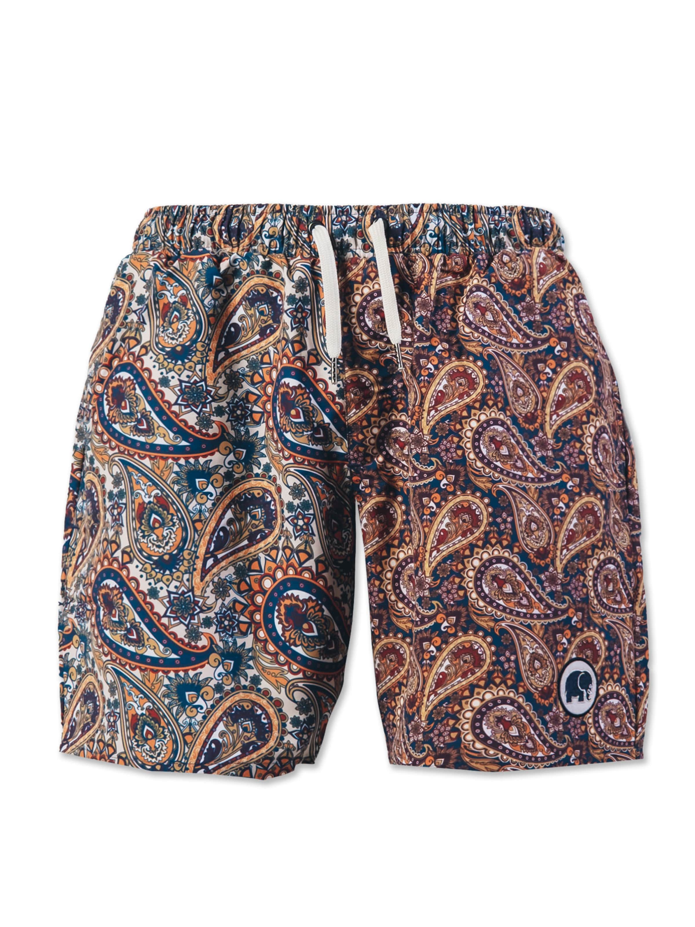 Trendsplant Badshorts ' PAISLEY SEAQUAL®YARN ' i blå: framsida