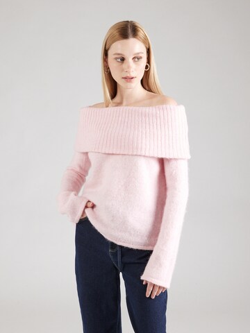 PIECES Pulover 'PCPAM' | roza barva: sprednja stran