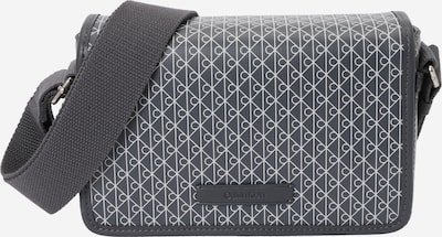 One Size dydžio Rankinė su ilgu dirželiu 'Coated Emblem Print Messenger' iš Calvin Klein, spalva – tamsiai pilka / balta, Prekių apžvalga